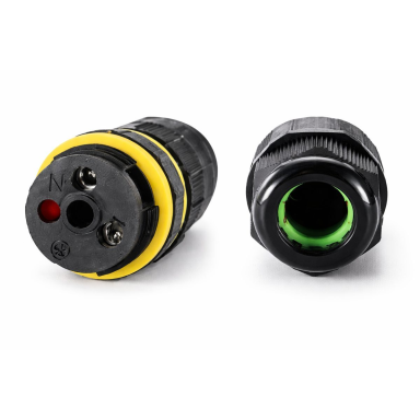Kabeļu savienojuma savienotājs | M16 | 3–6 mm | 0.5–1.5 mm² | 2 kontakti (2P) | 66 × 20 mm | hermētisks | IP68 | 16A | 230V | ūdensizturīgs Kabeļu savienojuma savienotājs | M16 | 3–6 mm | 0.5–1.5 mm² | 2 kontakti (2P) | 66 × 20 mm | hermētisks | IP68 | 16A | 230V | ūdensizturīgs