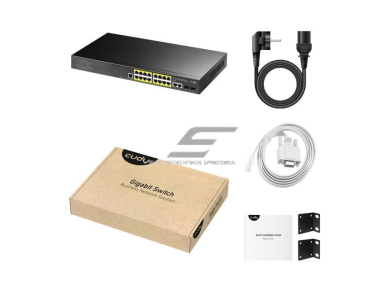 PoE komutatorius 16 portų | laidinio tinklo išplėtimas | 16xPoE + 2xUplink + 1xConsole + 2xSFP | konfiguruojamas | 200 W | metalinis korpusas 2 PoE komutatorius 16 portų | laidinio tinklo išplėtimas | 16xPoE + 2xUplink + 1xConsole + 2xSFP | konfiguruojamas | 200 W | metalinis korpusas 2