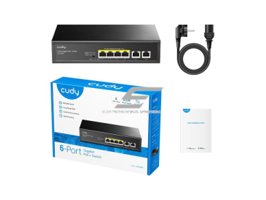 PoE komutatorius 6 portų | laidinio tinklo išplėtimas | Gigabit | 4xPoE + 2xUplink | nekonfiguruojamas | 120 W | metalinis korpusas 2 PoE komutatorius 6 portų | laidinio tinklo išplėtimas | Gigabit | 4xPoE + 2xUplink | nekonfiguruojamas | 120 W | metalinis korpusas 2
