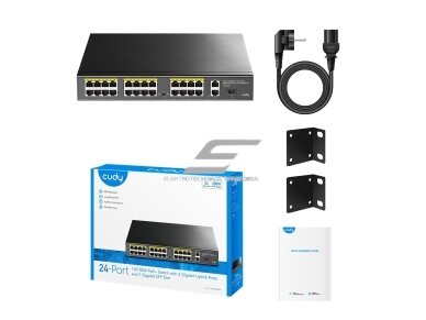 PoE komutatorius 24 portų | laidinio tinklo išplėtimas | Gigabit | 4xPoE + 2xUplink | nekonfiguruojamas | 300 W | metalinis korpusas 3 PoE komutatorius 24 portų | laidinio tinklo išplėtimas | Gigabit | 4xPoE + 2xUplink | nekonfiguruojamas | 300 W | metalinis korpusas 3
