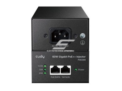 PoE adapteris (injectorius) | 60 W | GbE | 802.3af/at/bt palaikymas | duomenų + maitinimo perdavimas vienu kabeliu | metalinis korpusas 1 PoE adapteris (injectorius) | 60 W | GbE | 802.3af/at/bt palaikymas | duomenų + maitinimo perdavimas vienu kabeliu | metalinis korpusas 1