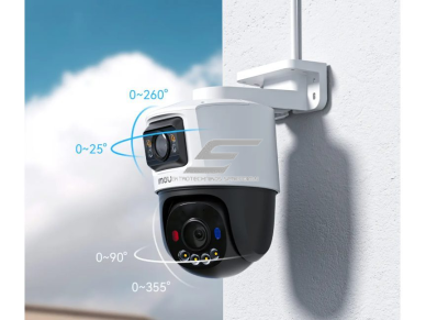 PoE IP vaizdo stebėjimo kamera | dviejų objektyvų 5MP + 5MP | IP66 | PT pasukama kamera | žmogaus ir transporto aptikimas | naktinis matymas iki 30 m | dvipusis garsas | MicroSD iki 512GB | IMOU | PS70F PoE IP vaizdo stebėjimo kamera | dviejų objektyvų 5MP + 5MP | IP66 | PT pasukama kamera | žmogaus ir transporto aptikimas | naktinis matymas iki 30 m | dvipusis garsas | MicroSD iki 512GB | IMOU | PS70F