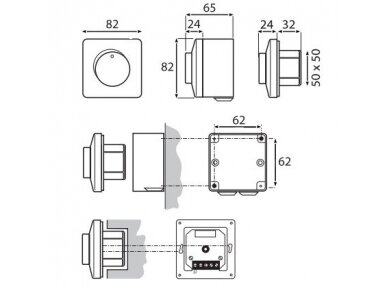 Potenciometras | elektroninis ventiliatoriaus greičio reguliatorius | 2,5A | 230VAC | potinkinis/virštinkinis | IP54/IP44 | su LED indikacija | Sentera Controls | LTY-0-25-AT 1 Potenciometras | elektroninis ventiliatoriaus greičio reguliatorius | 2,5A | 230VAC | potinkinis/virštinkinis | IP54/IP44 | su LED indikacija | Sentera Controls | LTY-0-25-AT 1