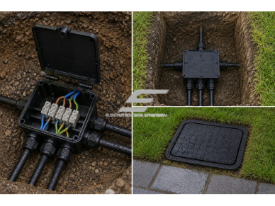 Požeminio sujungimo dėžutė laidams | su gnybtais | 4xM25 | 4-8mm / 8-12mm / 10-14mm | 163x152x60mm | hermetinė | IP68 3 Požeminio sujungimo dėžutė laidams | su gnybtais | 4xM25 | 4-8mm / 8-12mm / 10-14mm | 163x152x60mm | hermetinė | IP68 3