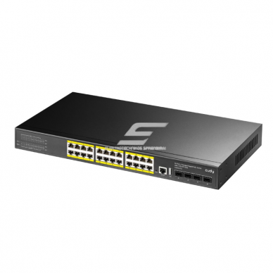 24-Port PoE Switch | Wired Network Expansion | 24×PoE + 4×SFP+ | Managed | 400 W | Metal Enclosure 1 24-Port PoE Switch | Wired Network Expansion | 24×PoE + 4×SFP+ | Managed | 400 W | Metal Enclosure 1
