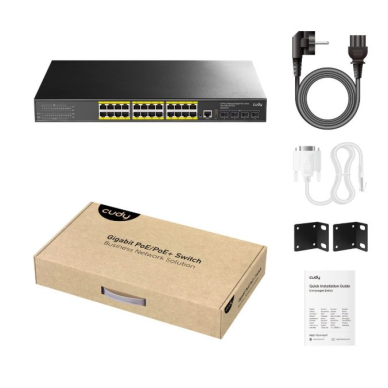 24-Port PoE Switch | Wired Network Expansion | 24×PoE + 4×SFP+ | Managed | 400 W | Metal Enclosure 2