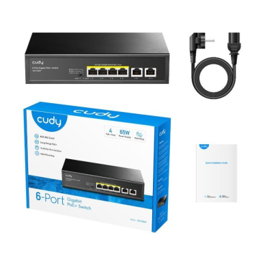 PoE коммутатор, 6 портов | расширение проводной сети | Gigabit | 4xPoE + 2xUplink | неуправляемый | 120 Вт | металлический корпус 2 PoE коммутатор, 6 портов | расширение проводной сети | Gigabit | 4xPoE + 2xUplink | неуправляемый | 120 Вт | металлический корпус 2