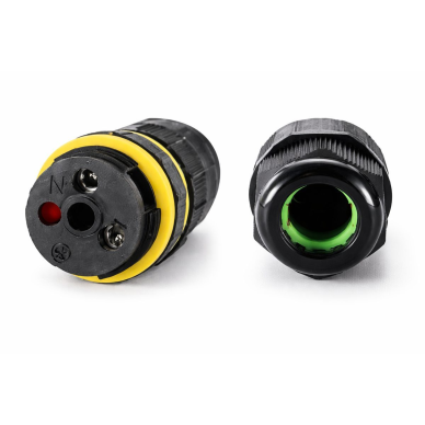 Cable connection connector | M16 | 5–8 mm | 0.5–1.5 mm² | 3 contacts (3P) | 66 × 20 mm | sealed | IP68 | 16A | 230V | waterproof 1 Cable connection connector | M16 | 5–8 mm | 0.5–1.5 mm² | 3 contacts (3P) | 66 × 20 mm | sealed | IP68 | 16A | 230V | waterproof 1