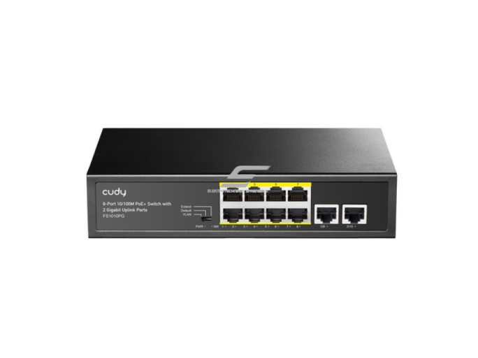 PoE komutatorius 8 portų | laidinio tinklo išplėtimas | 8xPoE + 2xUplink | nekonfiguruojamas | 120 W | metalinis korpusas PoE komutatorius 8 portų | laidinio tinklo išplėtimas | 8xPoE + 2xUplink | nekonfiguruojamas | 120 W | metalinis korpusas