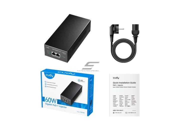 PoE adapteris (injectorius) | 60 W | GbE | 802.3af/at/bt palaikymas | duomenų + maitinimo perdavimas vienu kabeliu | metalinis korpusas 2 PoE adapteris (injectorius) | 60 W | GbE | 802.3af/at/bt palaikymas | duomenų + maitinimo perdavimas vienu kabeliu | metalinis korpusas 2