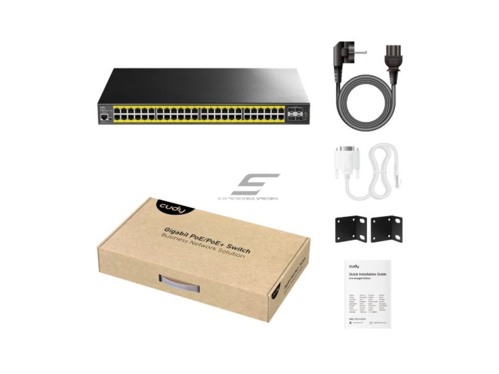 PoE komutatorius 48 portų | laidinio tinklo išplėtimas | 44xPoE + 4xSFP+ | konfiguruojamas | 720 W | metalinis korpusas 2 PoE komutatorius 48 portų | laidinio tinklo išplėtimas | 44xPoE + 4xSFP+ | konfiguruojamas | 720 W | metalinis korpusas 2