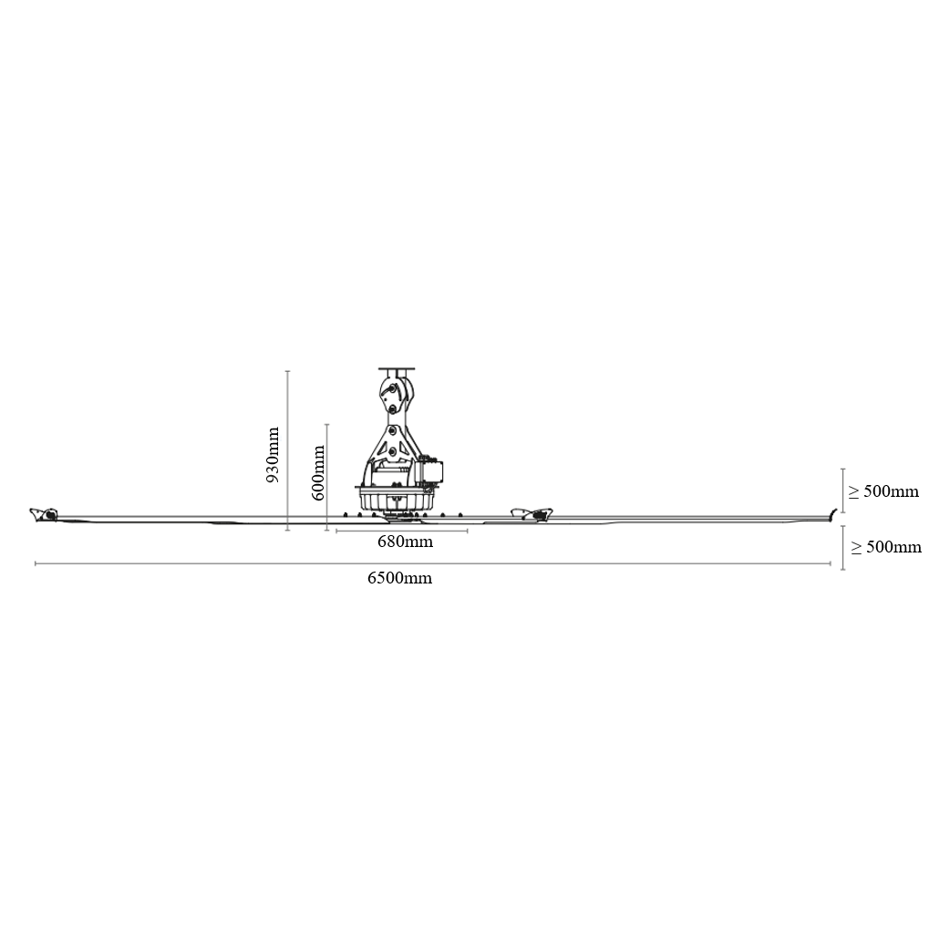HVLS tööstuslik laeventilaator PULSAR II | Ø6,5 m | 347 000 m³/h | 1,29 kW | 400 V | 83 p/min | IP65 | F36652 4 HVLS tööstuslik laeventilaator PULSAR II | Ø6,5 m | 347 000 m³/h | 1,29 kW | 400 V | 83 p/min | IP65 | F36652 4