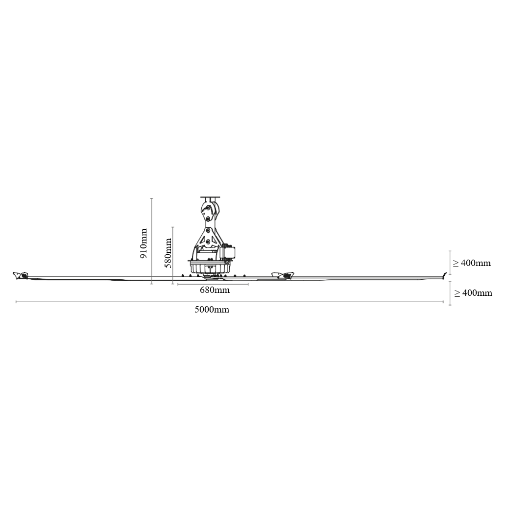 Przemysłowy wentylator sufitowy HVLS PULSAR II | Ø5 m | 220 000 m³/h | 1,18 kW | 400 V | 116 obr./min | IP65 | F36502 4