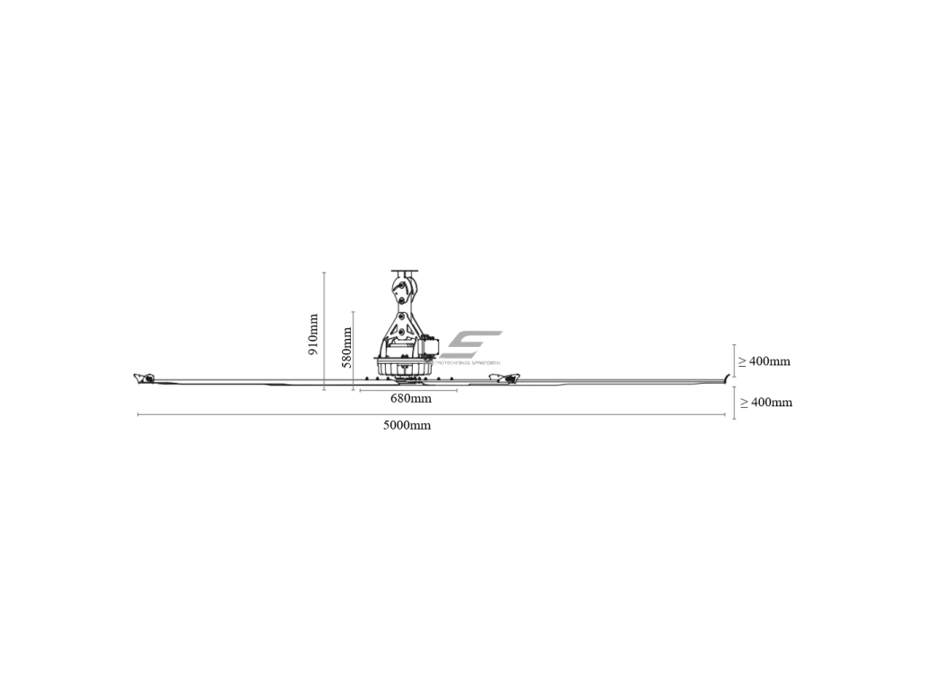HVLS pramoninis lubinis ventiliatorius PULSAR II Reverse | Ø5 m | 200 000 m³/h | 1,18 kW | 400 V | 90 aps./min | IP65 | F36505 4