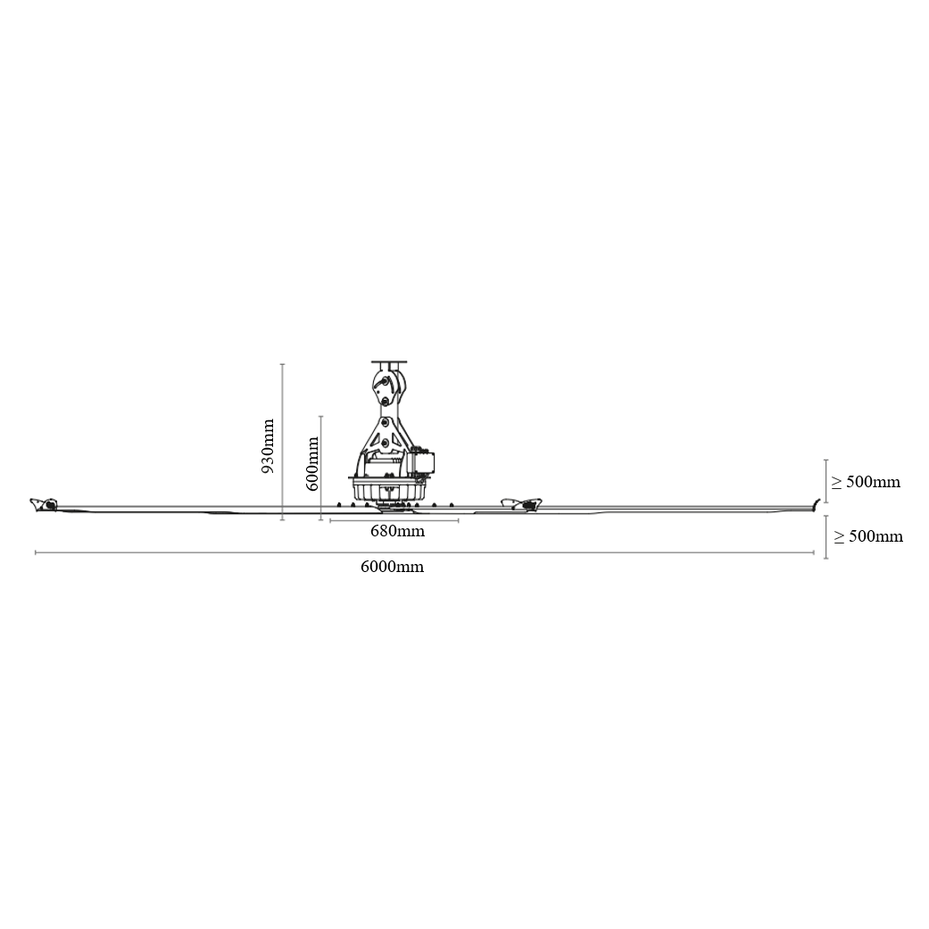 Przemysłowy wentylator sufitowy HVLS PULSAR II | Ø6 m | 306 000 m³/h | 1,20 kW | 400 V | 90 obr./min | IP65 | F36602 4