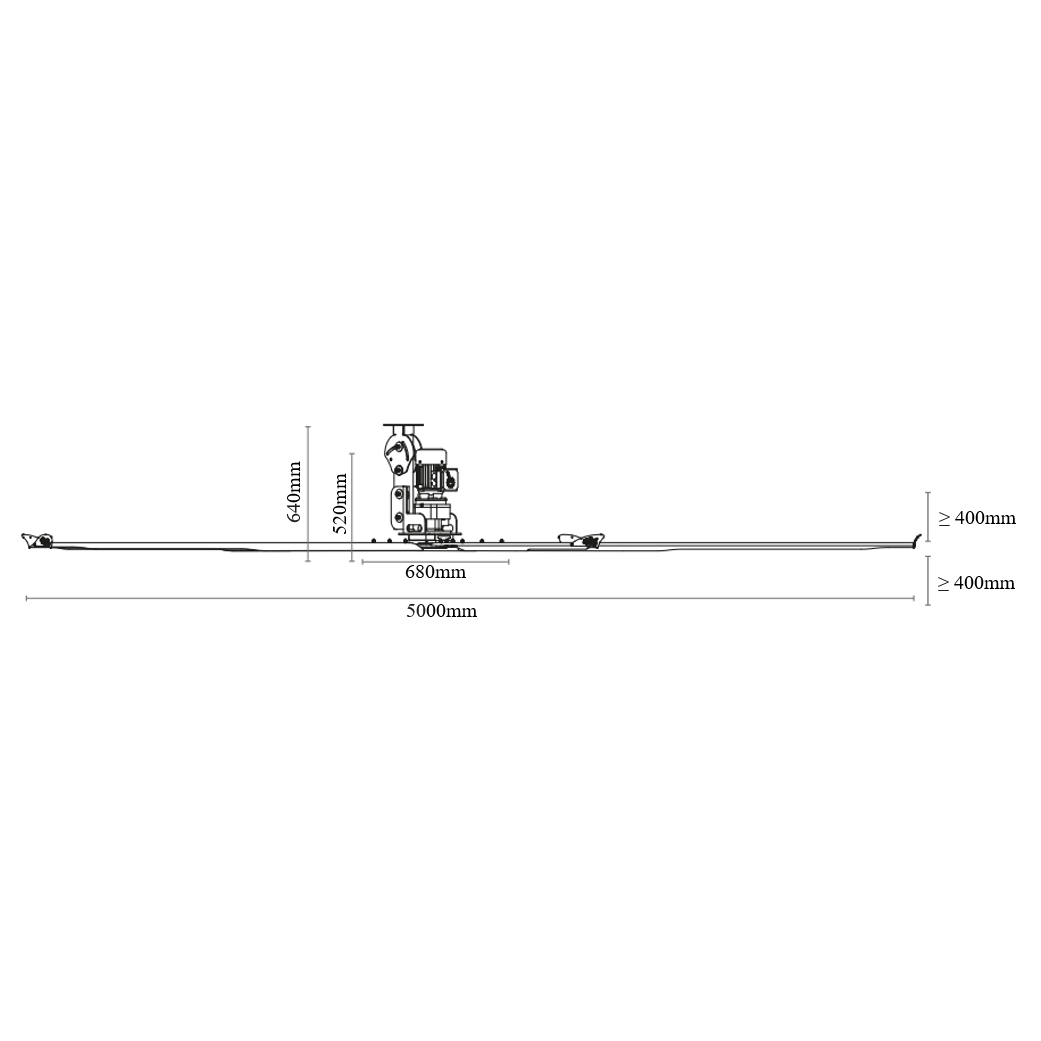 HVLS industrial ceiling fan SAGE II | Ø5 m | 190 000 m³/h | 1.1 kW | 400 V | IP55 | F54502 4 HVLS industrial ceiling fan SAGE II | Ø5 m | 190 000 m³/h | 1.1 kW | 400 V | IP55 | F54502 4