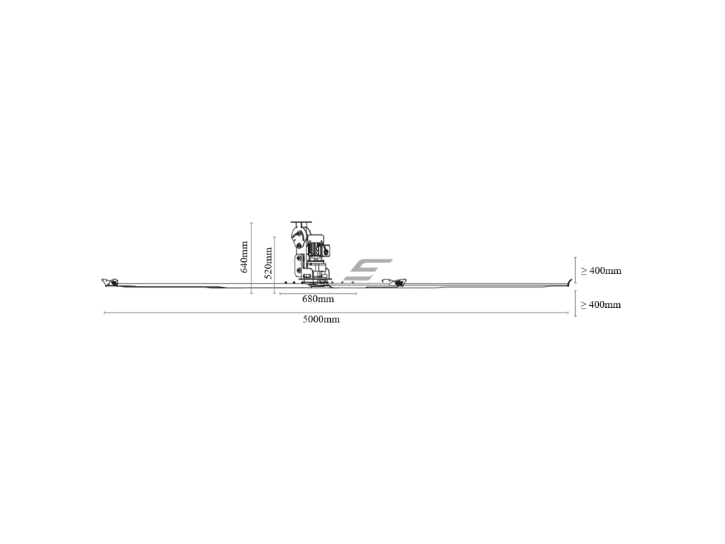HVLS pramoninis lubinis ventiliatorius SAGE II | Ø5 m | 190 000 m³/h | 1,1 kW | 400 V | IP55 | F54502 4 HVLS pramoninis lubinis ventiliatorius SAGE II | Ø5 m | 190 000 m³/h | 1,1 kW | 400 V | IP55 | F54502 4