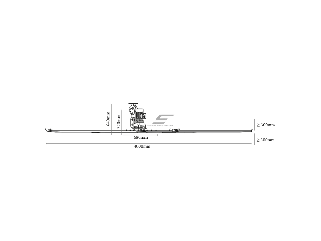 HVLS pramoninis lubinis ventiliatorius SAGE II | Ø4 m | 131 000 m³/h | 0,75 kW | 400 V | IP55 | F54402 4