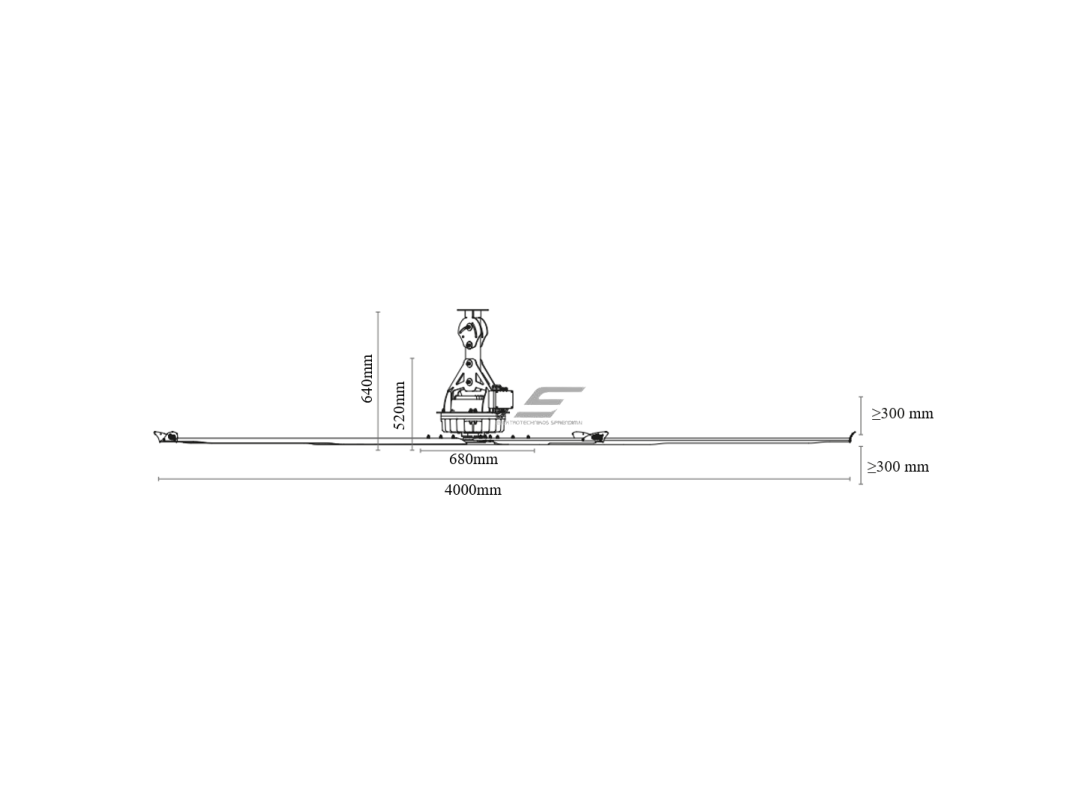 HVLS pramoninis lubinis ventiliatorius SYNCRO II Reverse | Ø4 m | 120 000 m³/h | 1,00 kW | 400 V | 80 aps./min | IP65 | F66405 4