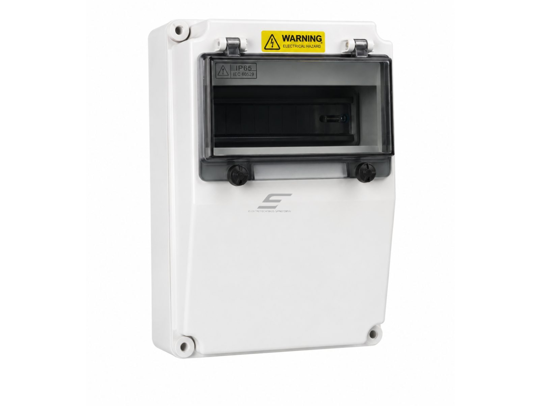 Pramoninis hermetinis elektros skydelis | dėžutė | 330x430x155mm | IP67 | ABS plastikas | sieninis | lizdų ir automatikos montavimui