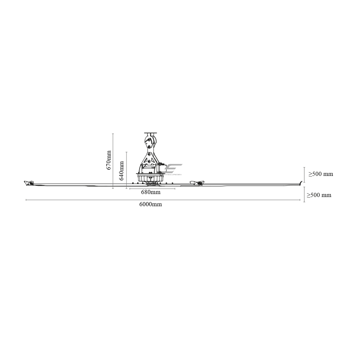 HVLS industrial ceiling fan SYNCRO II Reverse | Ø6 m | 245 000 m³/h | 1.85 kW | 400 V | 64 rpm | IP65 | F66605 4 HVLS industrial ceiling fan SYNCRO II Reverse | Ø6 m | 245 000 m³/h | 1.85 kW | 400 V | 64 rpm | IP65 | F66605 4