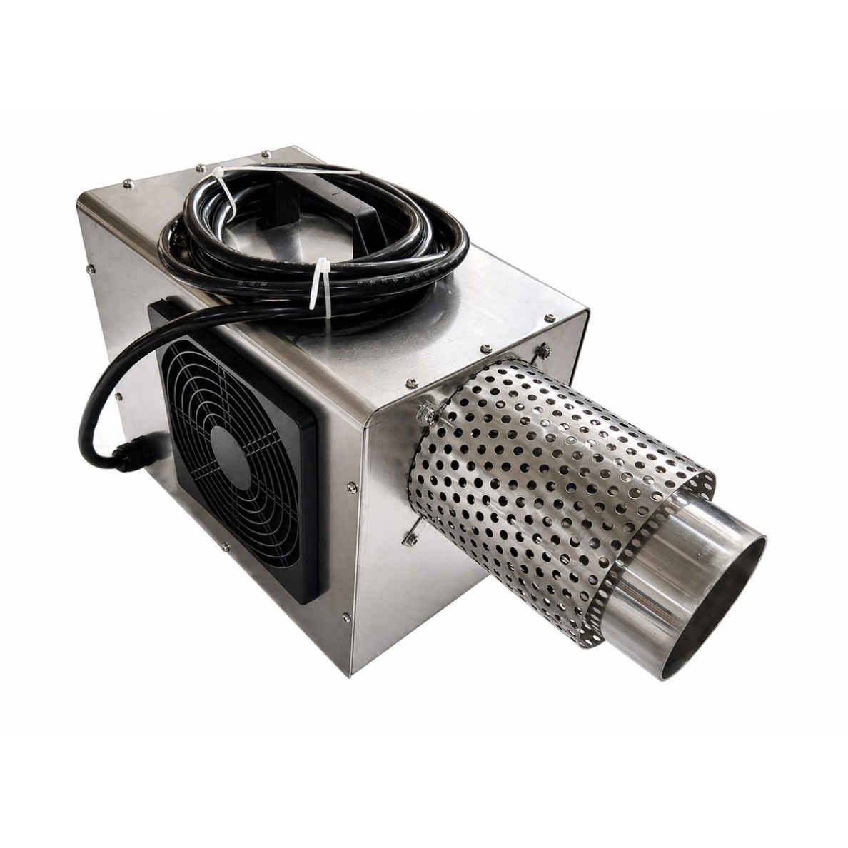 Kuuma õhu puhur-kuivati | elektriline õhusoojendi tsentrifugaalventilaatoriga | 5kW | 220V | 20–200°C | roostevabast terasest korpus