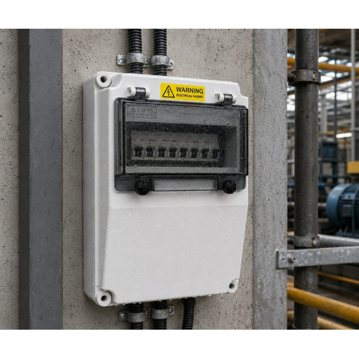 Industriāls hermētisks elektriskais sadales skapis | kārba | 280x280x155mm | IP67 | ABS plastmasa | sienas montāžai | kontaktligzdu un automātikas uzstādīšanai 2