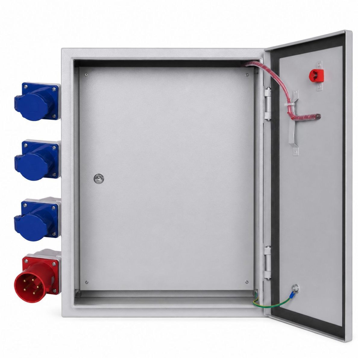 Przemysłowa rozdzielnica elektryczna z gniazdami | 6x230V + 2x380V | 700x400x800mm | hermetyczna | IP67 | metalowa | do użytku wewnętrznego i zewnętrznego 2