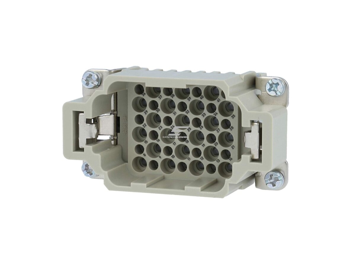 Pramoninė kontaktų | pin jungtis | kištukas | 42P | 10A | 250V | 4kV | 09160423001 HAN 42DD-M Harting Pramoninė kontaktų | pin jungtis | kištukas | 42P | 10A | 250V | 4kV | 09160423001 HAN 42DD-M Harting