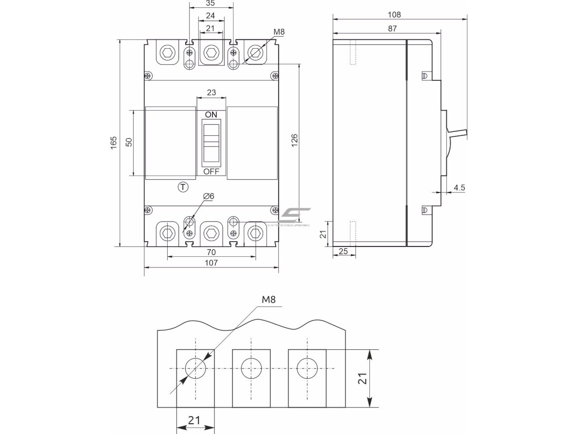 Pramoninis automatinis jungiklis | 3P | 250A | 50kA | FMC3/3U | Promfactor Baltic | FMC33U0250 1 Pramoninis automatinis jungiklis | 3P | 250A | 50kA | FMC3/3U | Promfactor Baltic | FMC33U0250 1