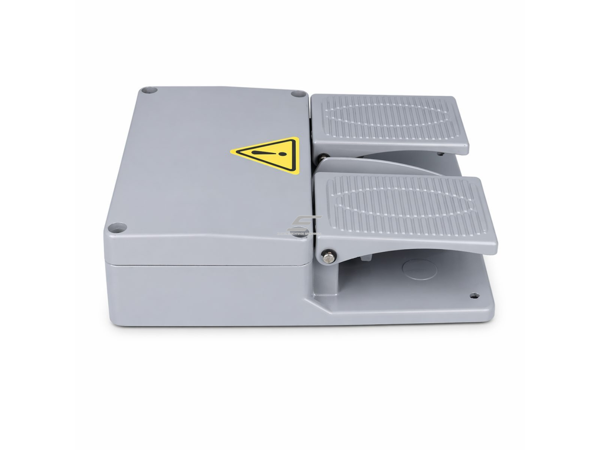 Pramoninis kojinis valdymo pedalas | dvigubas valdymas | 250V | 15A | IP65 | Heavy Duty konstrukcija | plastikinis korpusas | pilkas 1