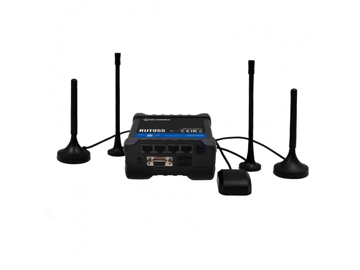 Pramoninis maršrutizatorius | bevielio tinklo skleidėjas | Wi-Fi | 4G(LTE) (150Mbps) | 3G (42Mbps) | 2G (236,8kbps) | TELTONIKA | RUT955 1 Pramoninis maršrutizatorius | bevielio tinklo skleidėjas | Wi-Fi | 4G(LTE) (150Mbps) | 3G (42Mbps) | 2G (236,8kbps) | TELTONIKA | RUT955 1