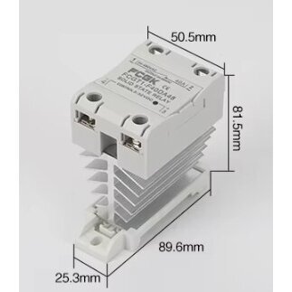 Industrial Solid State Semiconductor SSR Electronic Switching Relay AC-AC | DIN rail | 1-Phase | 40A | 24-480VAC | 70-280VAC