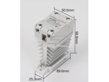 Pramoninė kietojo kūno puslaidininkinė SSR elektroninė perjungimo relė DC-AC | ant DIN | 1F | 60A | 24-480VAC | 3-32VDC