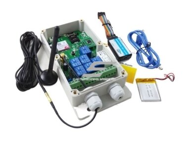 GSM nuotolinio valdymo relė | modulis | 7 kanalai | 230VAC/30VDC | 10A | NO + COM | SMS ir skambučio valdymas GSM nuotolinio valdymo relė | modulis | 7 kanalai | 230VAC/30VDC | 10A | NO + COM | SMS ir skambučio valdymas