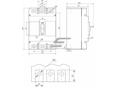 Pramoninis automatinis jungiklis | 3P | 125A | 50kA | FMC3/3U | Promfactor Baltic | FMC33U0125 | 4779040156027 Pramoninis automatinis jungiklis | 3P | 125A | 50kA | FMC3/3U | Promfactor Baltic | FMC33U0125 | 4779040156027
