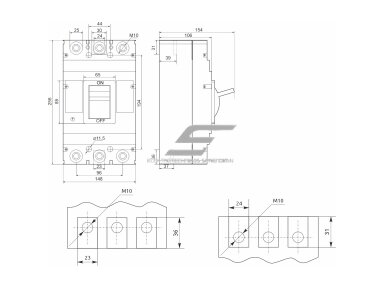 Pramoninis automatinis jungiklis | 3P | 350A | 50kA | FMC4/3U | Promfactor Baltic | FMC43U0350 | 4779040159233 Pramoninis automatinis jungiklis | 3P | 350A | 50kA | FMC4/3U | Promfactor Baltic | FMC43U0350 | 4779040159233