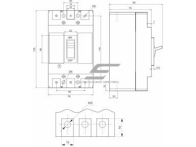 Pramoninis automatinis jungiklis | 3P | 40A | 25kA | FMC1/3U | Promfactor Baltic | FMC13U0040 | 4779040155921