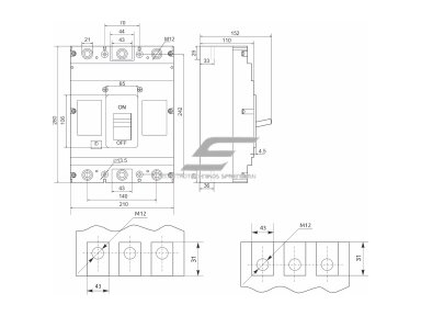 Pramoninis automatinis jungiklis | 3P | 800A | 70kA | FMC6/3U | Promfactor Baltic | FMC63U0800 | 4772151000265 Pramoninis automatinis jungiklis | 3P | 800A | 70kA | FMC6/3U | Promfactor Baltic | FMC63U0800 | 4772151000265