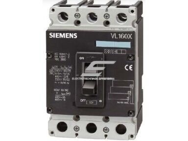 Pramoninis automatinis jungiklis | SIEMENS | VL 160X | 3VL1705-1EA43-0AA0 Pramoninis automatinis jungiklis | SIEMENS | VL 160X | 3VL1705-1EA43-0AA0