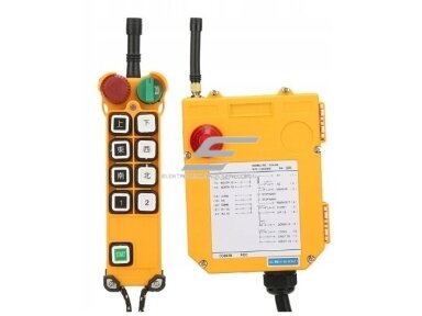 Belaidis kranų valdymo pultas | 8 mygtukai + START/STOP | 2 greičiai | 310/410 MHz | 110/220 V AC | IP65 | ES-24-8D Belaidis kranų valdymo pultas | 8 mygtukai + START/STOP | 2 greičiai | 310/410 MHz | 110/220 V AC | IP65 | ES-24-8D