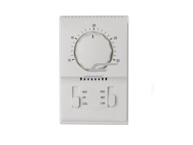 Elektromechaninis patalpos termostatas | temperatūros reguliatorius | 6(4)A | 230V | +10...+30°C | baltas | IP20 | EFT