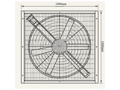 Pramoninis kvadratinis ištraukimo ventiliatorius su automatinėmis sklendėmis | 1000×1000 mm | 0,75 kW | F03100 Pramoninis kvadratinis ištraukimo ventiliatorius su automatinėmis sklendėmis | 1000×1000 mm | 0,75 kW | F03100