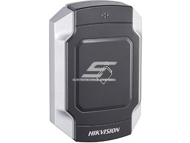 Prieigos valdiklis | išorinis M1 kortelių skaitytuvas | 12VDC | 118x76x23mm | IP65 | sidabrinis/juodas | Hikvision | DS-K1104M Prieigos valdiklis | išorinis M1 kortelių skaitytuvas | 12VDC | 118x76x23mm | IP65 | sidabrinis/juodas | Hikvision | DS-K1104M