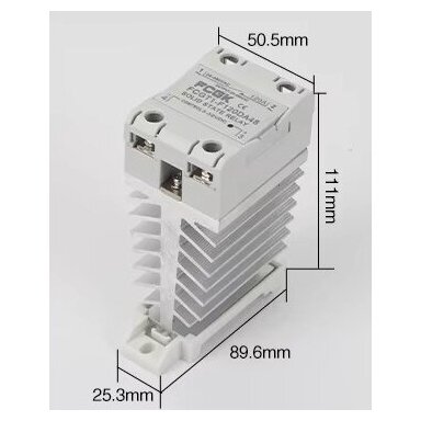 Industrial Solid State Semiconductor SSR Electronic Switching Relay DC-AC | DIN rail | 1-Phase | 100A | 24-480VAC | 3-32VDC Industrial Solid State Semiconductor SSR Electronic Switching Relay DC-AC | DIN rail | 1-Phase | 100A | 24-480VAC | 3-32VDC
