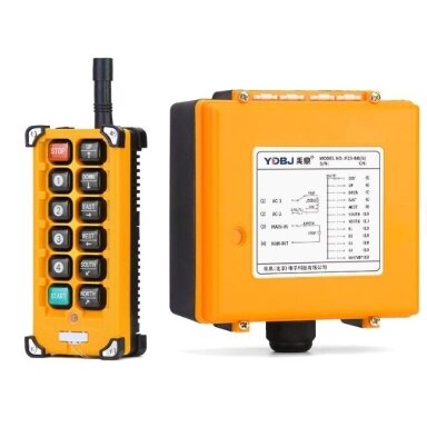 Bezvadu celtņa vadības pults | 10 pogas + START/STOP | 1 ātrums | 433 / 315 MHz | 24–440 V AC/DC | IP65 | ES-F23-BB Bezvadu celtņa vadības pults | 10 pogas + START/STOP | 1 ātrums | 433 / 315 MHz | 24–440 V AC/DC | IP65 | ES-F23-BB