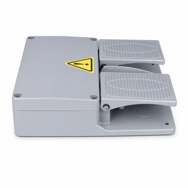 Industrial foot control pedal | double control | 250V | 15A | IP65 | Heavy Duty construction | plastic housing | grey Industrial foot control pedal | double control | 250V | 15A | IP65 | Heavy Duty construction | plastic housing | grey
