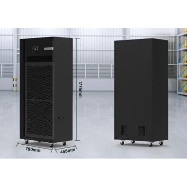 Промышленный осушитель воздуха | Влагосборник | 2680W | 380V | 240l/24h | 1700м³/ч | 1775x780x465мм | металлический | черный