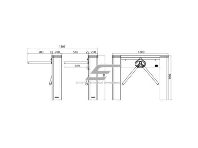 Elektroninis praėjimo kontrolės turniketas | dvipusis | tripod tipo | žmonių srauto valdymui | IPX4 | Hikvision DS-K3G501X-R/M-Dm55 1 Elektroninis praėjimo kontrolės turniketas | dvipusis | tripod tipo | žmonių srauto valdymui | IPX4 | Hikvision DS-K3G501X-R/M-Dm55 1