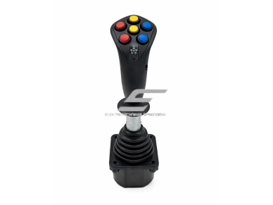 Pramoninė analoginė vairalazdė (Joystick) | su X/Y ašimis ir „Deadman“ saugos jungikliu | 0.5–2.5–4.5 V analoginis signalas | 6 mygtukai | valdymo pultams ir mobiliai technikai Pramoninė analoginė vairalazdė (Joystick) | su X/Y ašimis ir „Deadman“ saugos jungikliu | 0.5–2.5–4.5 V analoginis signalas | 6 mygtukai | valdymo pultams ir mobiliai technikai